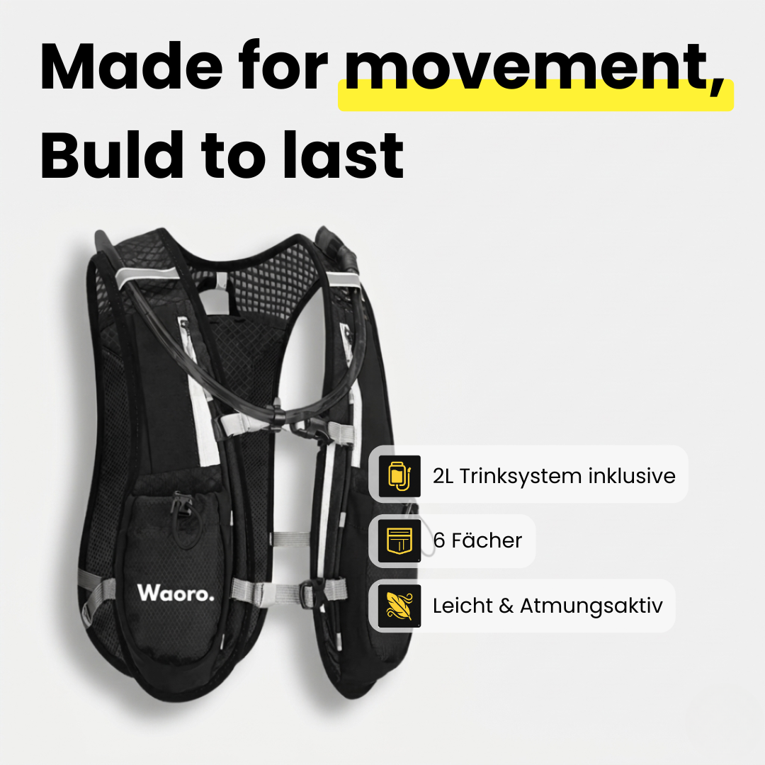 Gilet de course avec système d'hydratation 2 L
