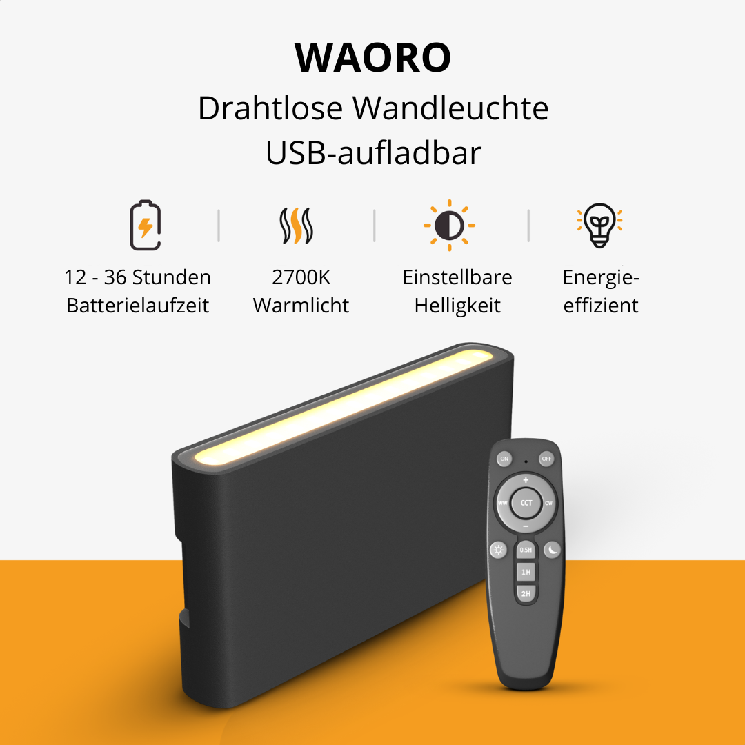 -Auralux – Wiederaufladbare Wandleuchte