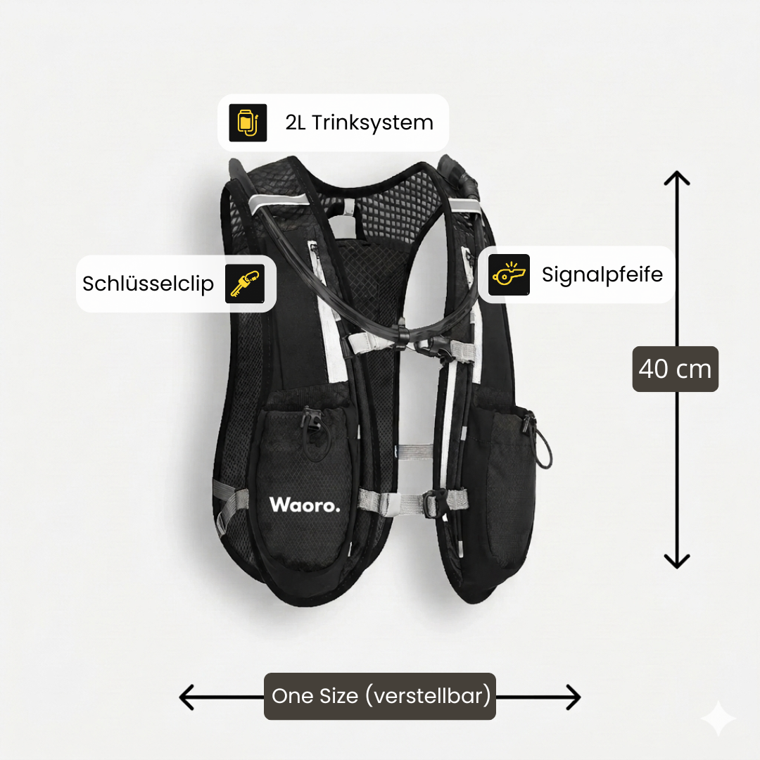 Gilet de course avec système d'hydratation 2 L
