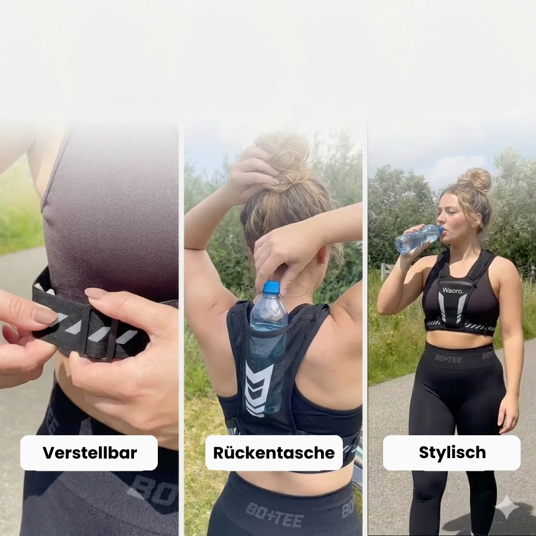 Courir sans contraintes – Gilet de course réfléchissant avec porte-téléphone