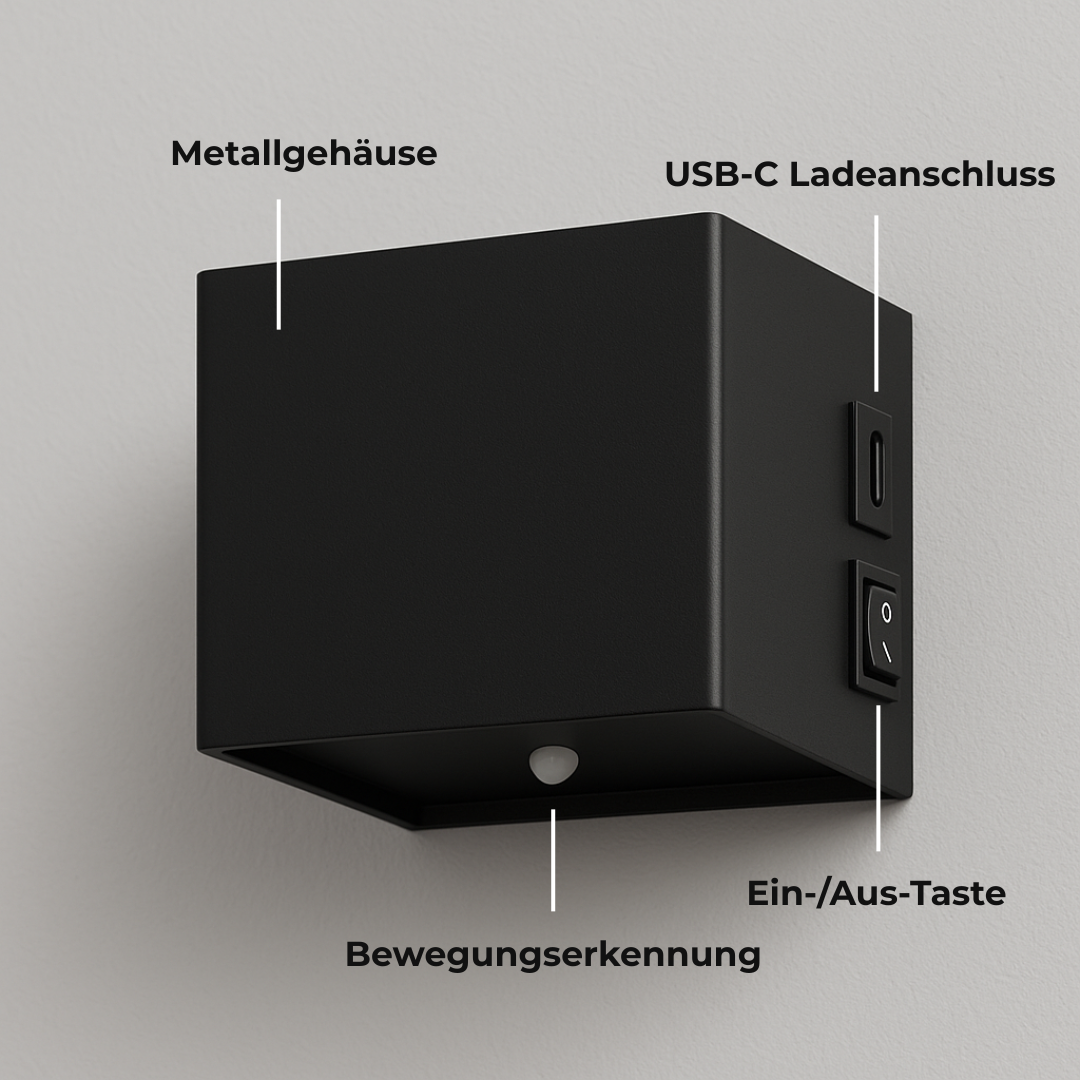 Kabellose Wandleuchte mit Bewegungssensor