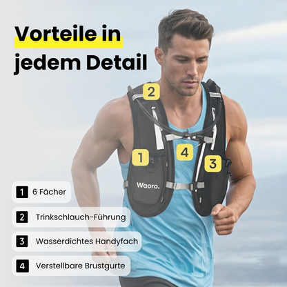 Gilet de course avec système d'hydratation 2 L