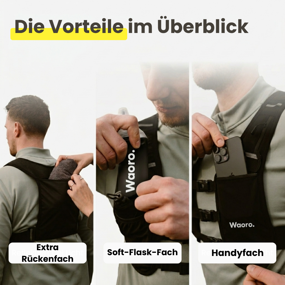 Gilet de course avec Soft Flask (500 ml) inclus