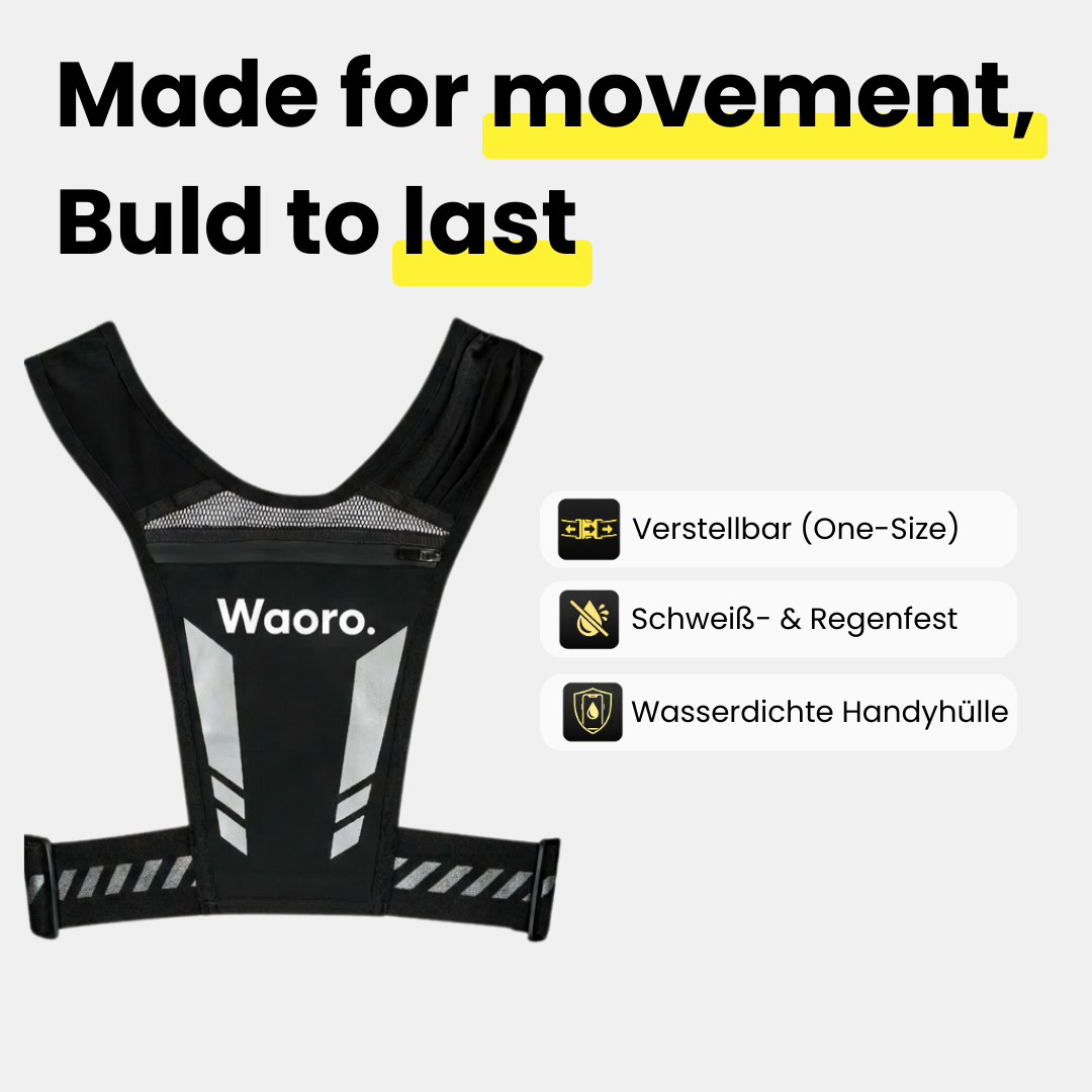 Courir sans contraintes – Gilet de course réfléchissant avec porte-téléphone