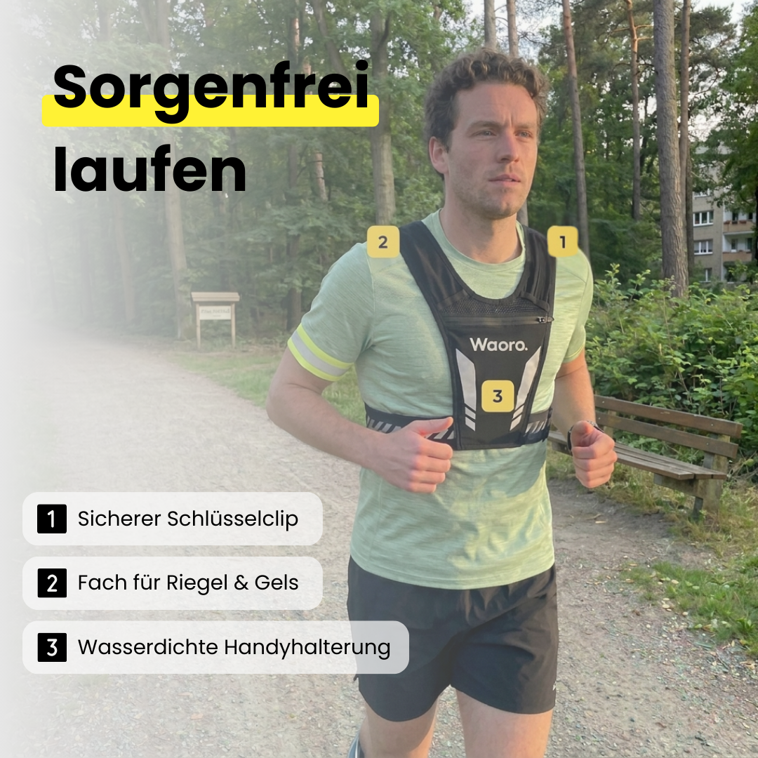 Courir sans contraintes – Gilet de course réfléchissant avec porte-téléphone
